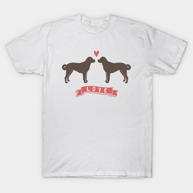 Anatolian Shepherd Dogs Love T-Shirt by Coffee Squirrel